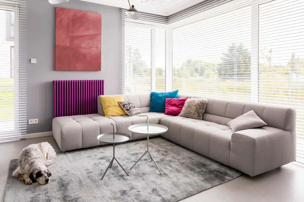 décoration intérieur avec radiateur peint après sablage