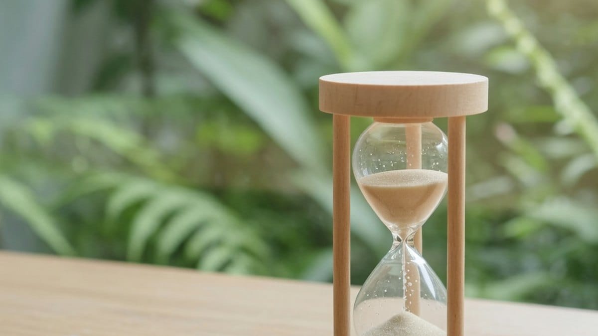 Sablier symbolisant le temps et la régularité nécessaires pour progresser en respiration