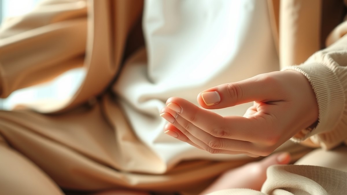Mains posées ouvertes sur les genoux dans une posture de méditation