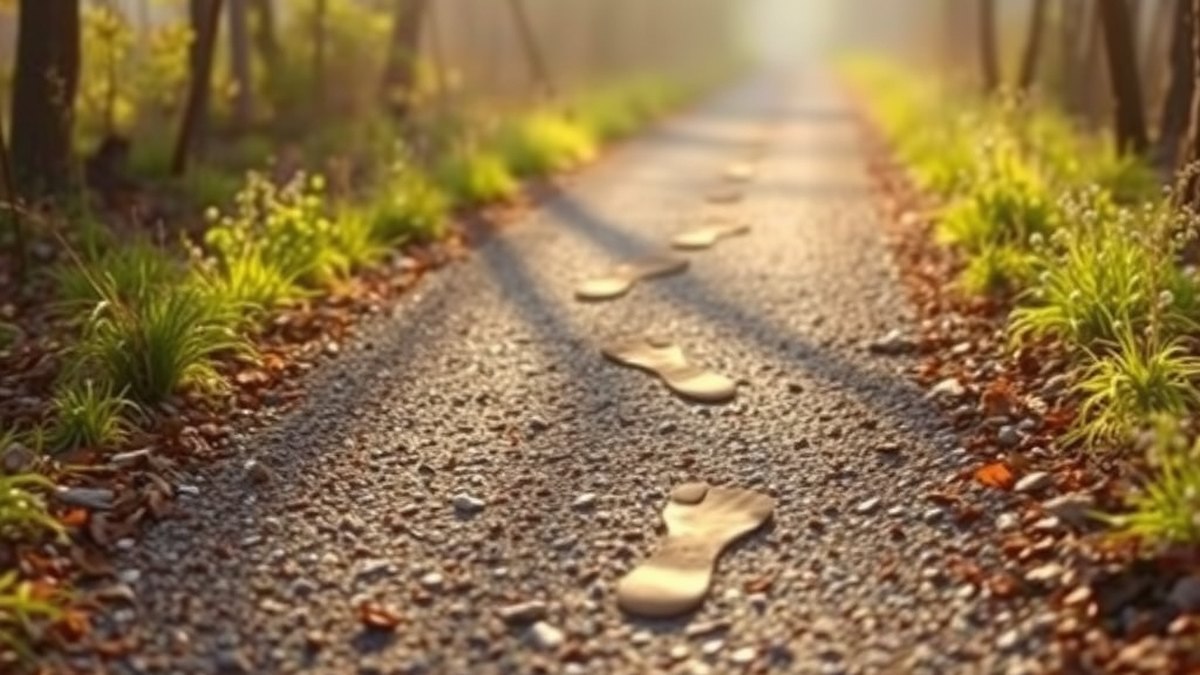 Chemin calme en extérieur évoquant la marche méditative en pleine conscience