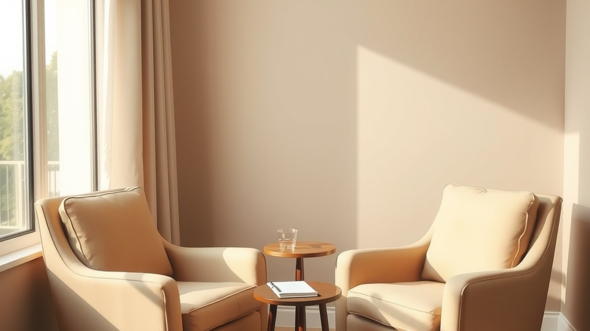 Deux fauteuils face à face dans une pièce lumineuse évoquant une séance de coaching individuel