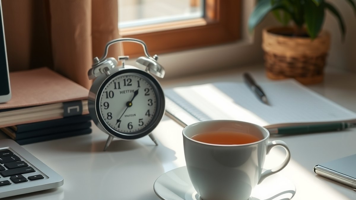 Scène apaisée évoquant une courte pause respiration dans la journée