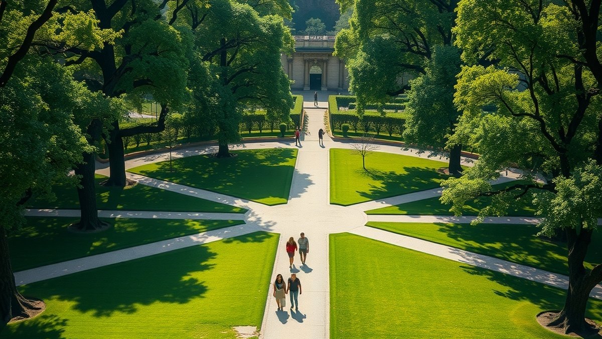 Allées ombragées du parc de la Citadelle de Lille